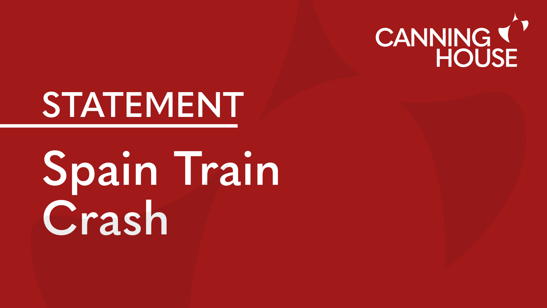 Statement on Spain train crash