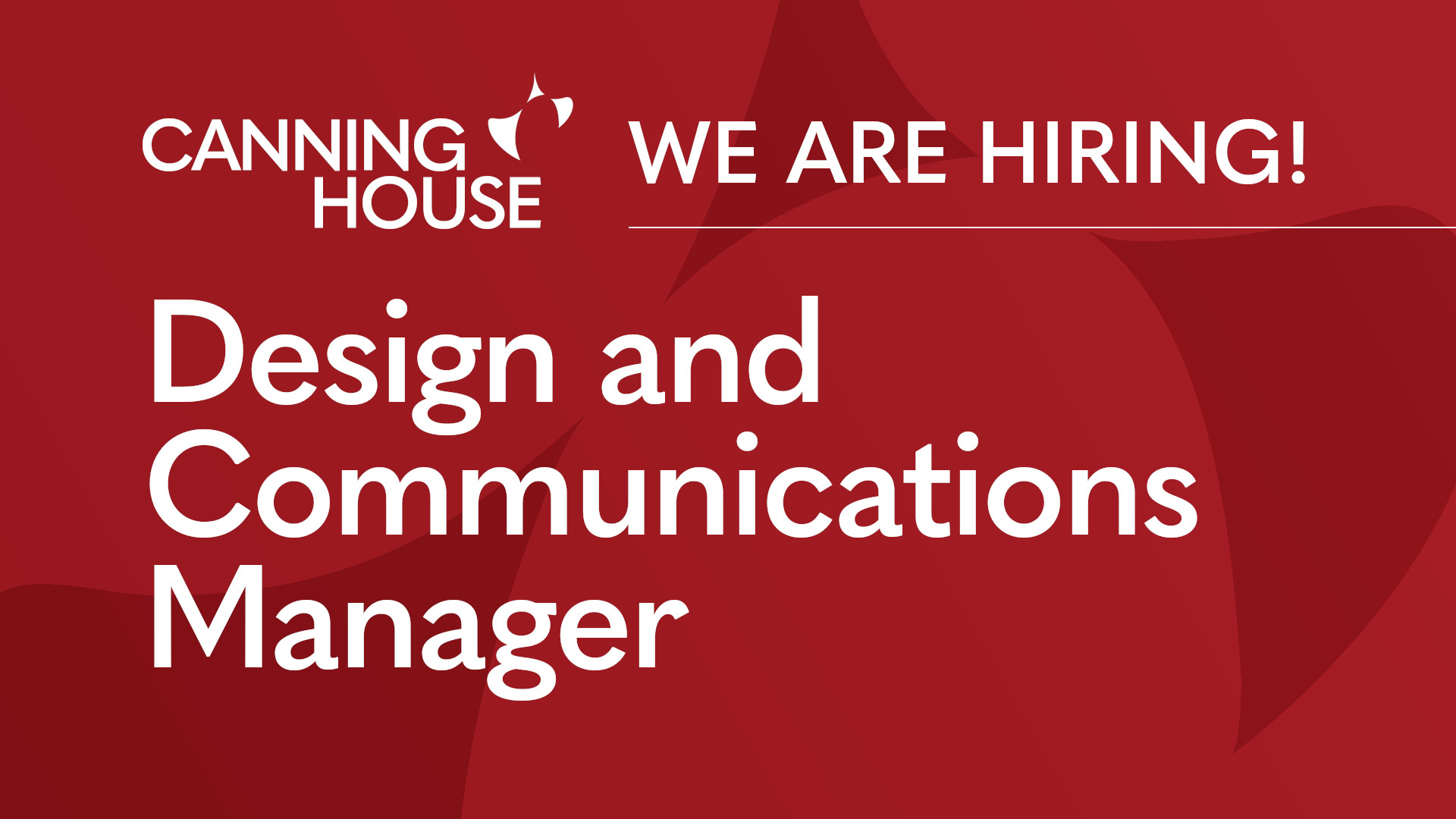 We are hiring! Design and Communications Manager