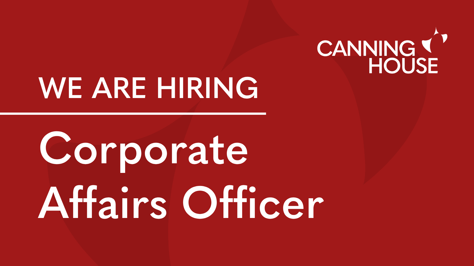 We are hiring! Corporate Affairs Officer